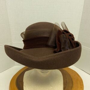 Deborah Fashions Made in USA Brown Sunday Hat